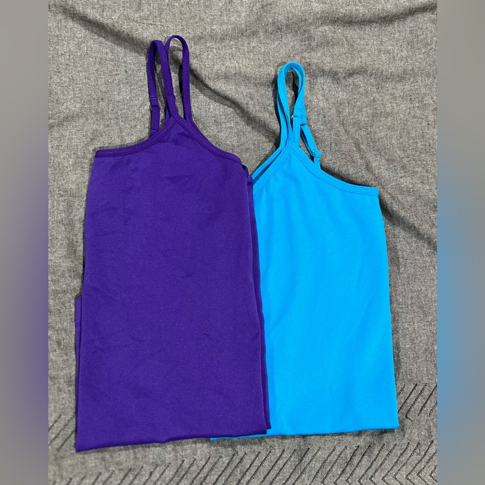 lei 1 Purple and 1 Blue Tank Top size Large/Extra Large